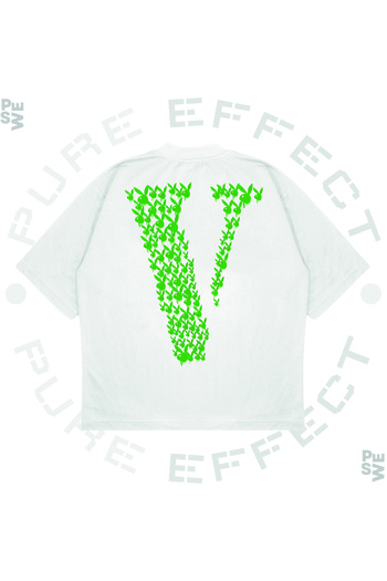 PURE EFFECT Μπλουζάκι Unisex Oversize Vlone Rabbit Green Printed Boxy Fit από χοντρό ύφασμα
