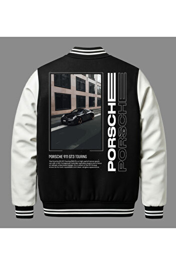Edizen Porsche 911 GT3 Touring Premium Bomber College Μπουφάν Unisex Oversize 100% βαμβάκι