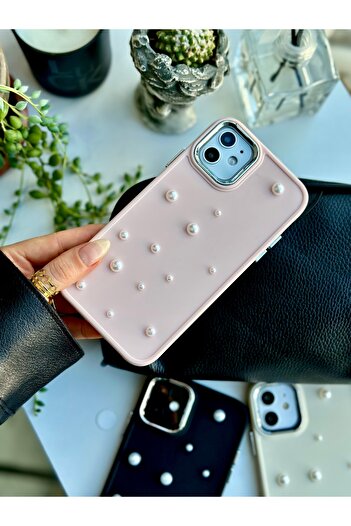 Go Aksesuar Pearl Design Soft Silicone Case with 3D Toy Compatible with iPhone 11