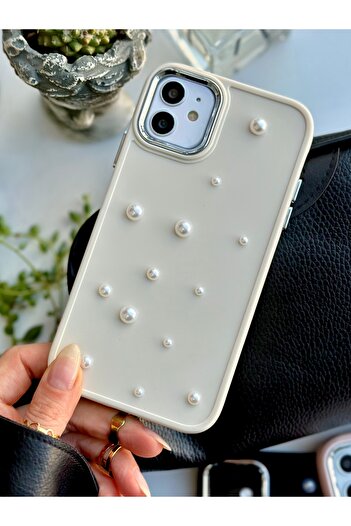 Go Aksesuar Pearl Design Soft Silicone Case with 3D Toy Compatible with iPhone 11