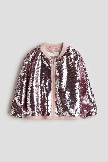 H&M Sequined bomber jacket
