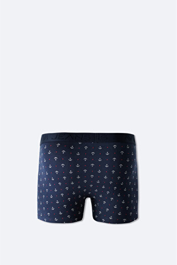 Avva Erkek Lacivert Desenli Pamuklu Tekli Regular Fit Boxer A51Y9501