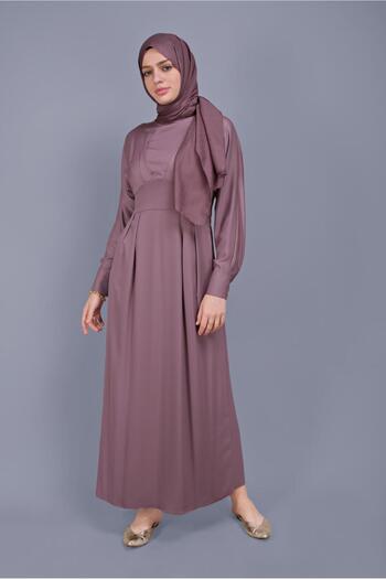 Alvina Round Neck Satin Dress 41624