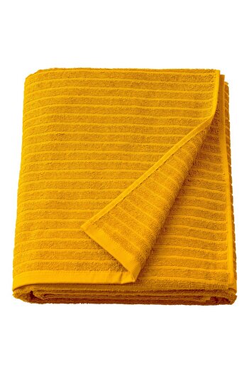 IKEA VÅGSJÖN Bath Sheet Golden-Yellow 100x150 cm – 100% Cotton, Soft & Absorbent