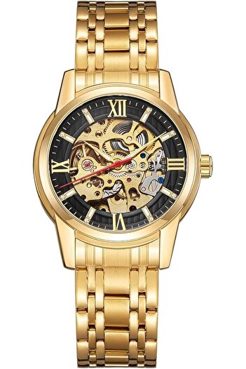 Generic Kenneth Scott Men Mechanical Black Dial Watch K22311 Gbgb