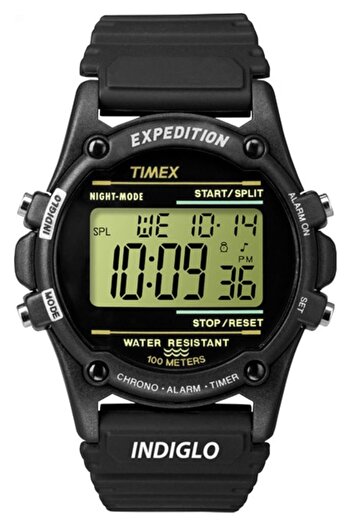Generic Timex Men T5K463 Expedition Atlantis Black Resin Strap Watch