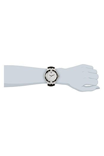Generic Swatch Analogue Yns108 Black Silver Stripes