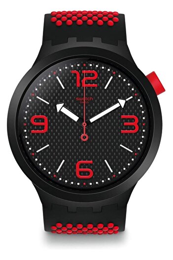 Generic Swatch Mens Analogue Quartz Watch With Silicone Strap So27B102 Black One Size Bracelet