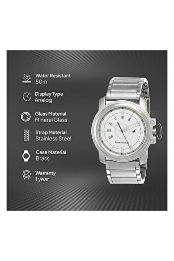 Generic Fastrack Men Casual Wrist Watch With Analog Function Quartz Mineral Glass Water Resistant With
