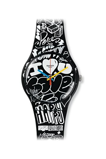 Generic Swatch Unisex Suob125 Analog Display Quartz Black Watch