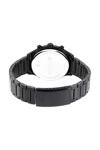 Generic Titan Mens 42 Mm Neo Vi Phase Ii Black Dial Stainless Steel Analog Watch 1803Nm01 Black