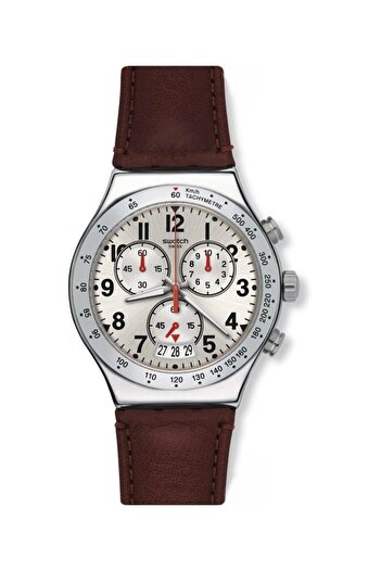 Generic Swatch Water Resistant Leather Strap Mens Watch