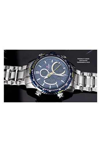 Generic Naviforce Nf9192 Ssw Luxury Brand Men Waterproof Wood Grain Calendar Two Color Bezel Relogio