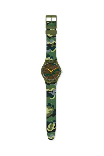Generic Swatch New Gent Swiss Quartz Silicone Strap Green 20 Casual Watch Model Suog114