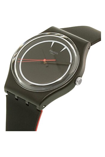 Generic Swatch Originals Men Black Dial Silicone Band Watch Gb294