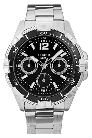 Generic Timex Classics Men 44 5 Mm Stainless Steel Bracelet Multi Function Watch