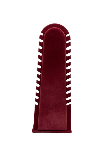 MeGass Dekor Domestic Production Riyadh Model Suede Fabric Claret Red Color 31/11 cm Pedestal Necklace-Anklet Display Stand
