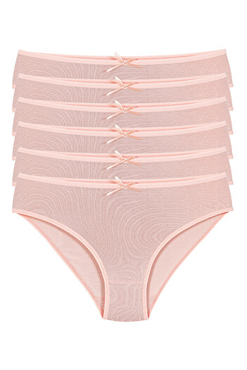 YILDIZ Bamboo Bikini Lycra Panties 6 Pack Powder Star Kod3914