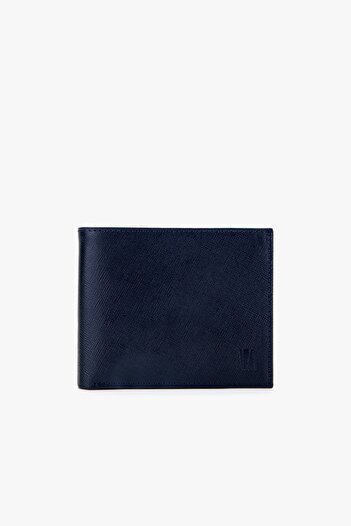 Valmenti Ανδρικό πορτοφόλι από γνήσιο δέρμα Navy Blue