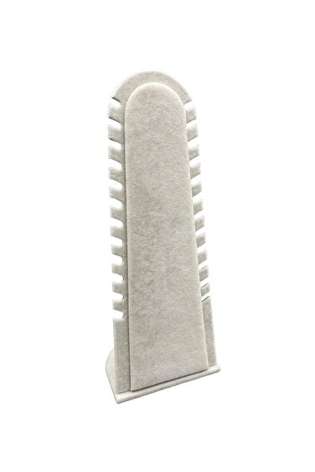 MeGass Dekor Yerli Üretim Riyad Model Süet Kumaş Krem Renk 31/11 Cm Ayaklı Kolye-halhal Sergileme Standı