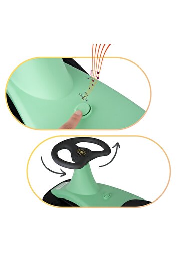 BABYCİM Royal Swing Plasma Kay Kay Bingit Car - Green