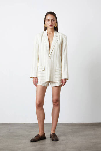 Beyyoglu Oversize ριγέ μπλέιζερ