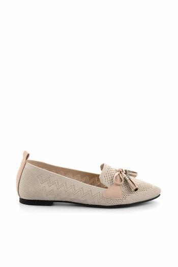 Bambi Beige Knitwear Women's Ballerina K01196000782