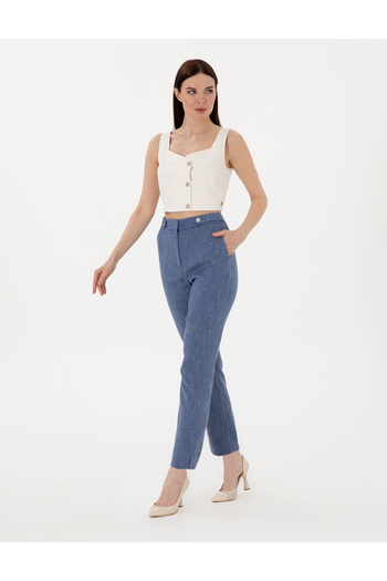 Pierre Cardin İndigo Kumaş Pantolon 50306487-VR028