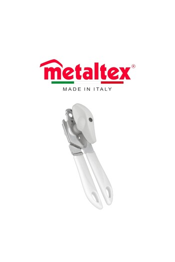 Metaltex Exodus Stainless Steel Can Opener with Magnetic Forceps – Ergonomic & Durable