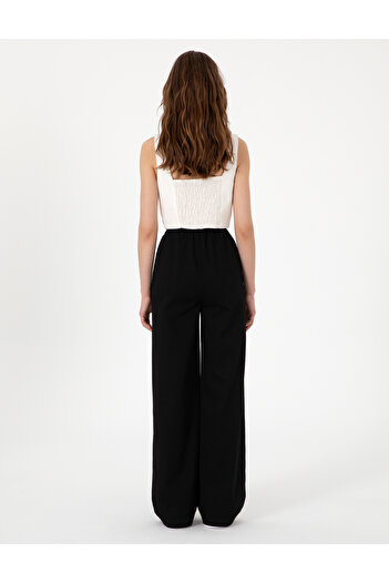 Pierre Cardin Siyah Yüksek Bel Loose Fit Pantolon 50313136-VR046