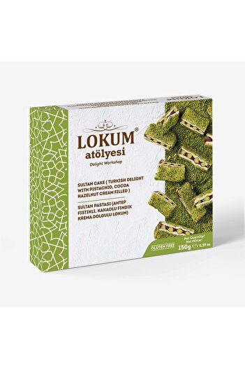 Lokum Atölyesi Sultan Cake (Turkish Delight with Pistachio, Cocoa and Hazelnut Cream Filling) 150g