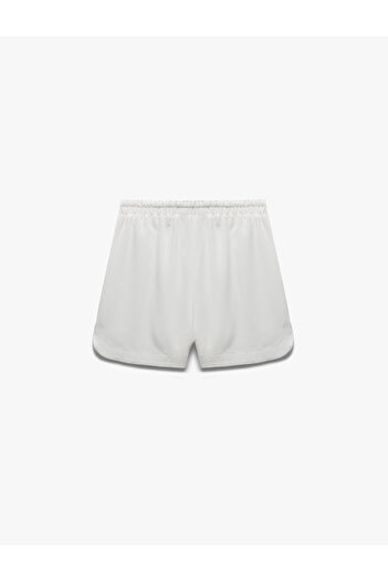 Koton Lace-Up Pocket Linen and Viscose Blended Mini Shorts