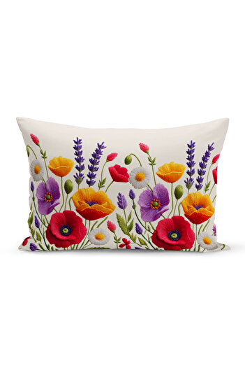 Bertille Home Flower Spring Series Double Sided Digital Printed Throw Pillow Cover (Spring)