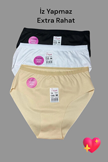 Dondeza 3-Piece Non-Marking Laser Cut Underwear Panties