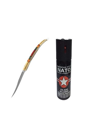 Depox Set model spaniol 20,5 cm si trei spray-uri cu piper, autoaparare, 90 ml