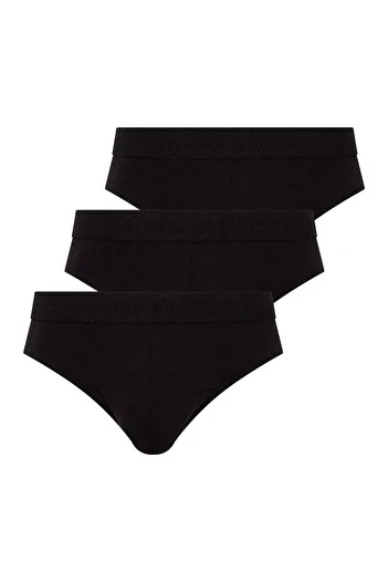 U.S. Polo Assn. Men's Black Single Color Slip Panties 3 Pack Cotton-Modal - Black - Ilc2.80Y17V7-Ss