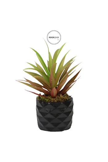 Dekorsende Artificial Pointed Thin Succulent Red Green 15 cm Pot