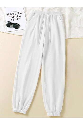 PENTHİLUS Flat Long Sweatpants with Lace-Up Waist