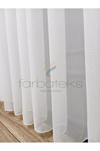 Taç Exculusive Mother of Pearl Ironing Resistant Wrinkle Resistant Plain 2 Layer Pleated Tulle Curtain