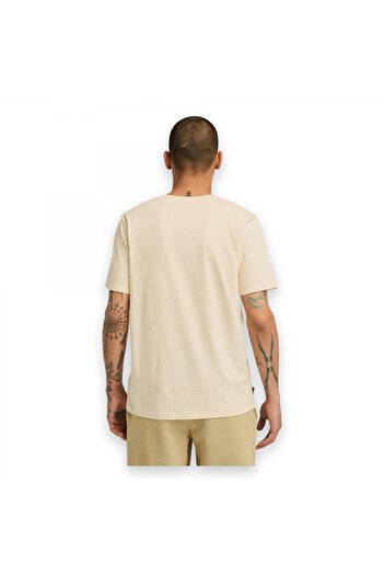 Timberland Ανδρικό μπλουζάκι Tb0A5Upq Linear Logo Sleeve Cream