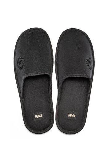 Twigy Aa0485 Tw Mark Closed Front Black Men's Slippers