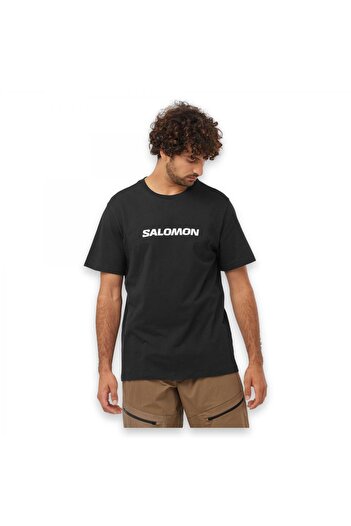 Salomon Ανδρικό μπλουζάκι Lc2245400 Sal Logo Perf Ss Tee M Μαύρο