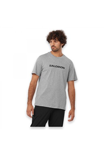 Salomon Lc 2245400   Sal Logo Perf Ss Tee m Gray Men's T-Shirt