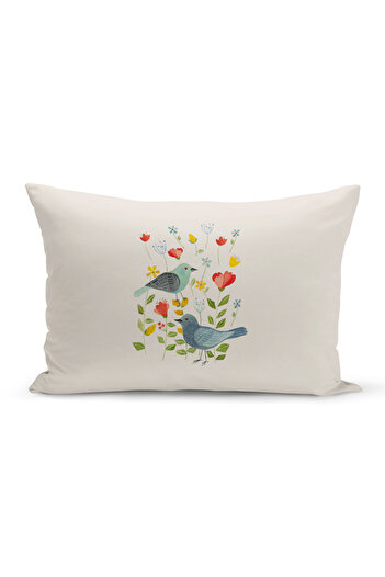 Bertille Home Flower Spring Series Double Sided Digital Printed Throw Pillow Cover (Spring)
