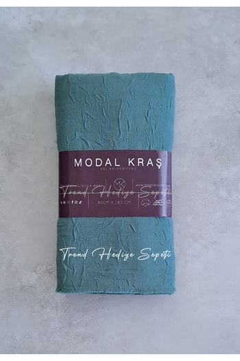 Trend Hediye Sepeti Bamboo Kraş Shawl Turquoise Color