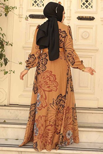 Neva Style Φόρεμα Hijab με σχέδιο πεταλούδας 3463hr