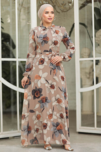 Neva Style Φόρεμα Hijab με λουλουδάτο σχέδιο 279325 v