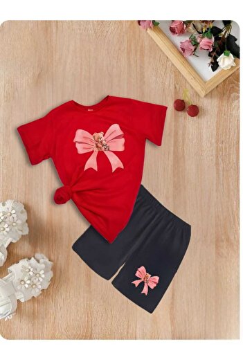 DOCE ELEGANTE Ribbon Printed Children's Summer Suit