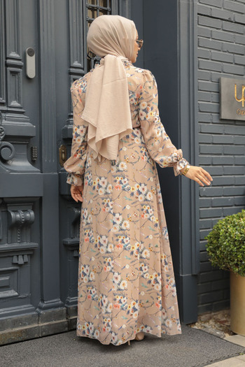 Neva Style Φόρεμα Hijab με μοτίβο λουλουδιών 29711bs