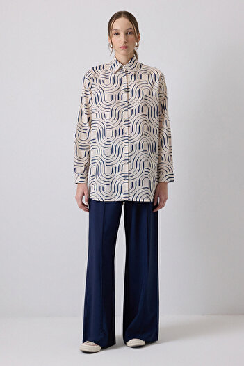 Touché Privé 100% Cotton Printed Oversize Shirt